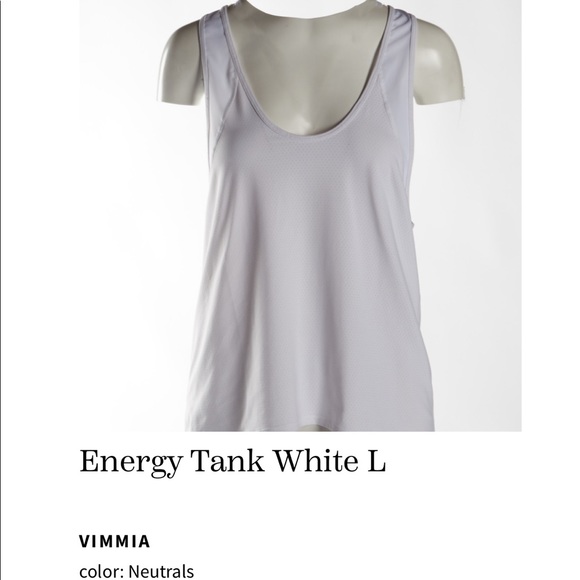 (Vimmia) energy white workout tank - Picture 1 of 5